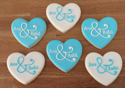 Engagement Heart Cookies - Baking Fun - www.bakingfun.ca